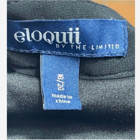 Eloquii Black Sheer Pleated Chiffon Skirt 18/20 Lined Flowing Midi - Picture 5 of 8